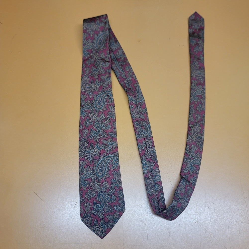 Robert Talbott Red Blue UVA Cavaliers Mens Tie Necktie 57X3 PRISTINE